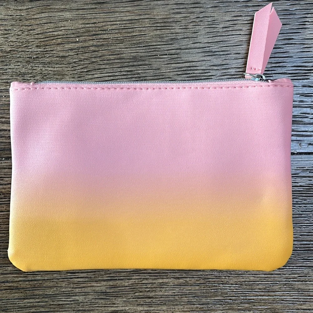 Ipsy Cosmetic Bags Set of Four Green Stripes Pink